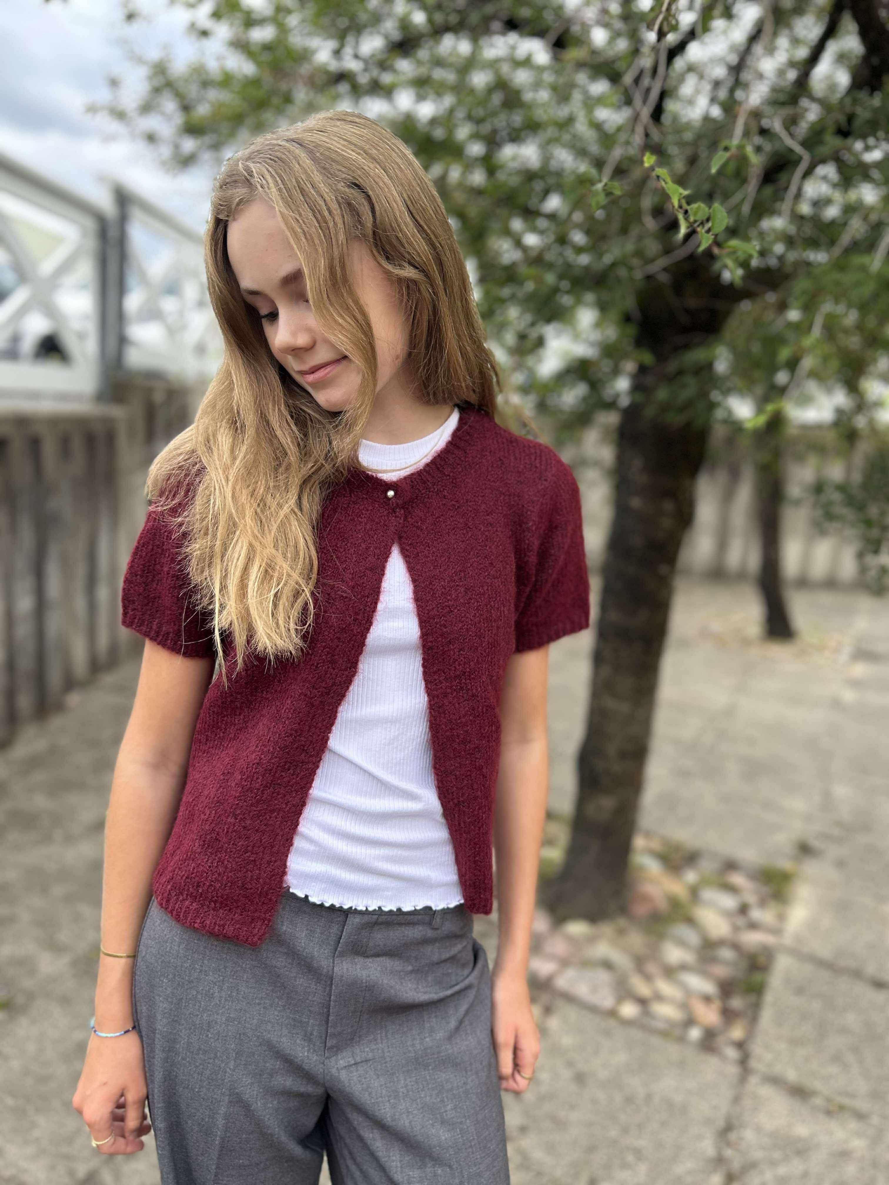 AWSILJA Knit Cardigan - Zinfandel